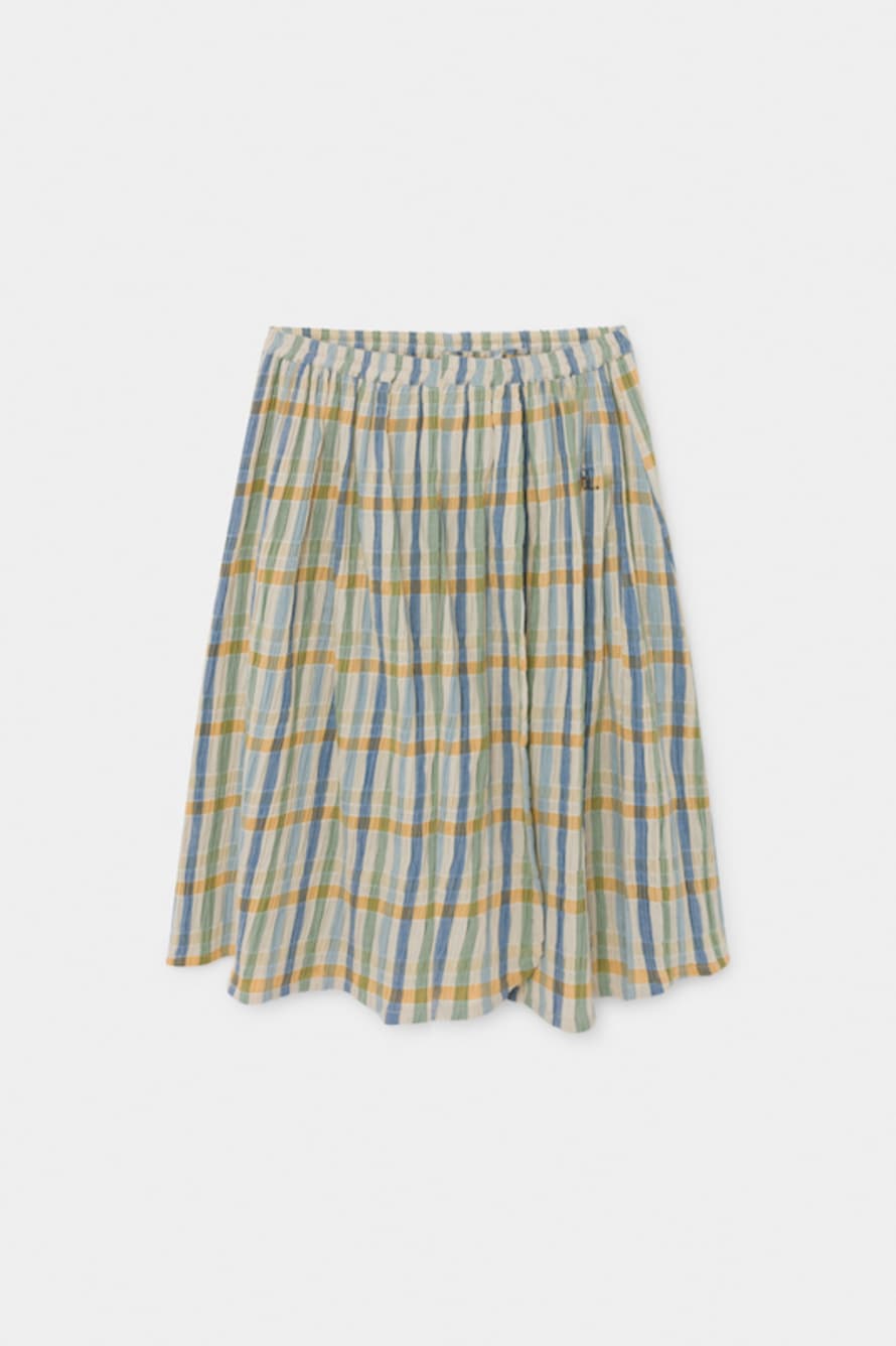 Bobo Choses Multicolor Checker Midi Skirt