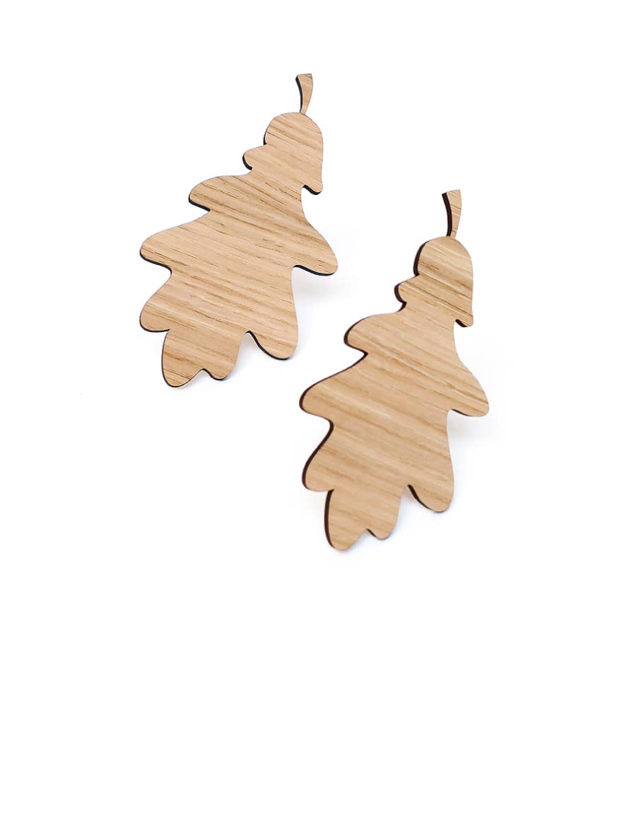 Ted & Tone Set of 2 Natural Leafs Wallhooks