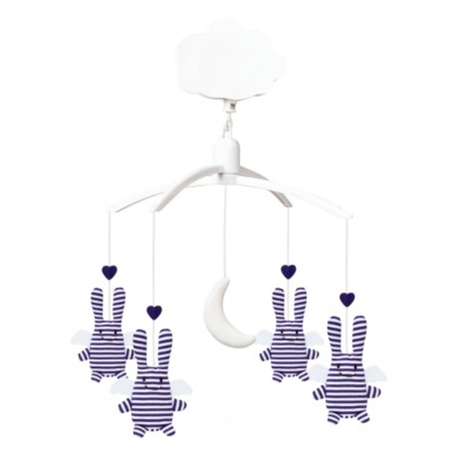 Trousselier Musical Mobile Angel Bunny Navy Stripes