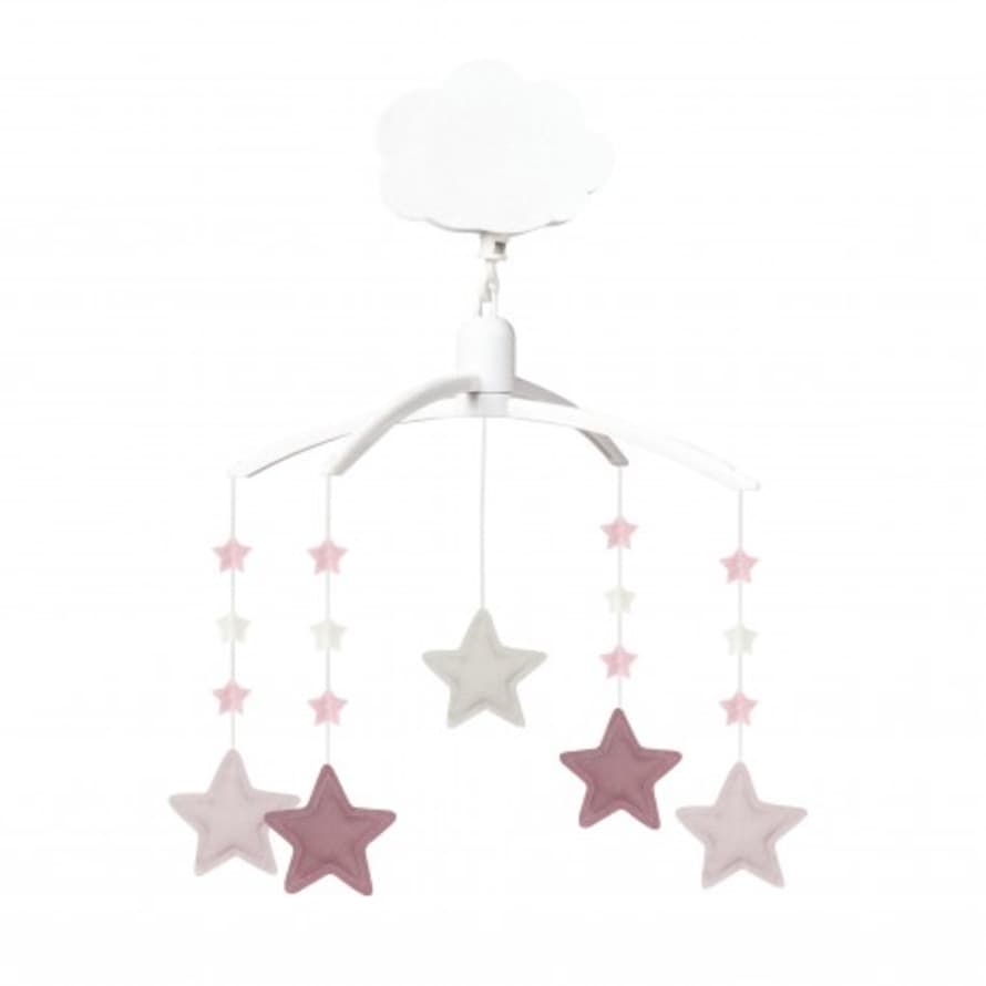 Trousselier Musical Mobile Stars Old Pink & Pouder Pink