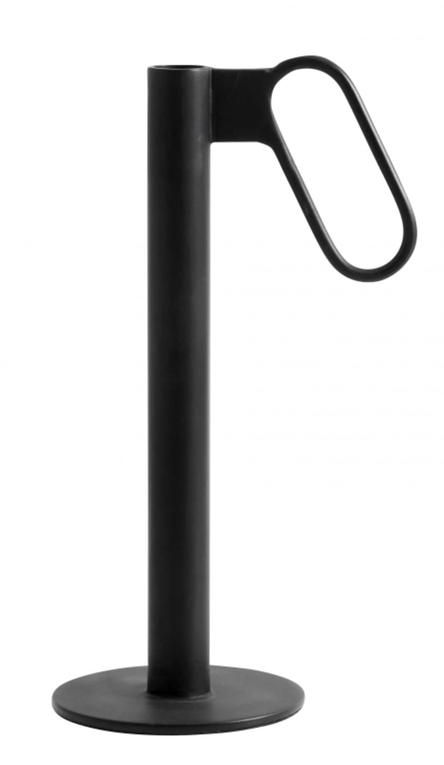 Nordal INDUSTRIAL candle holder, oval h., black 