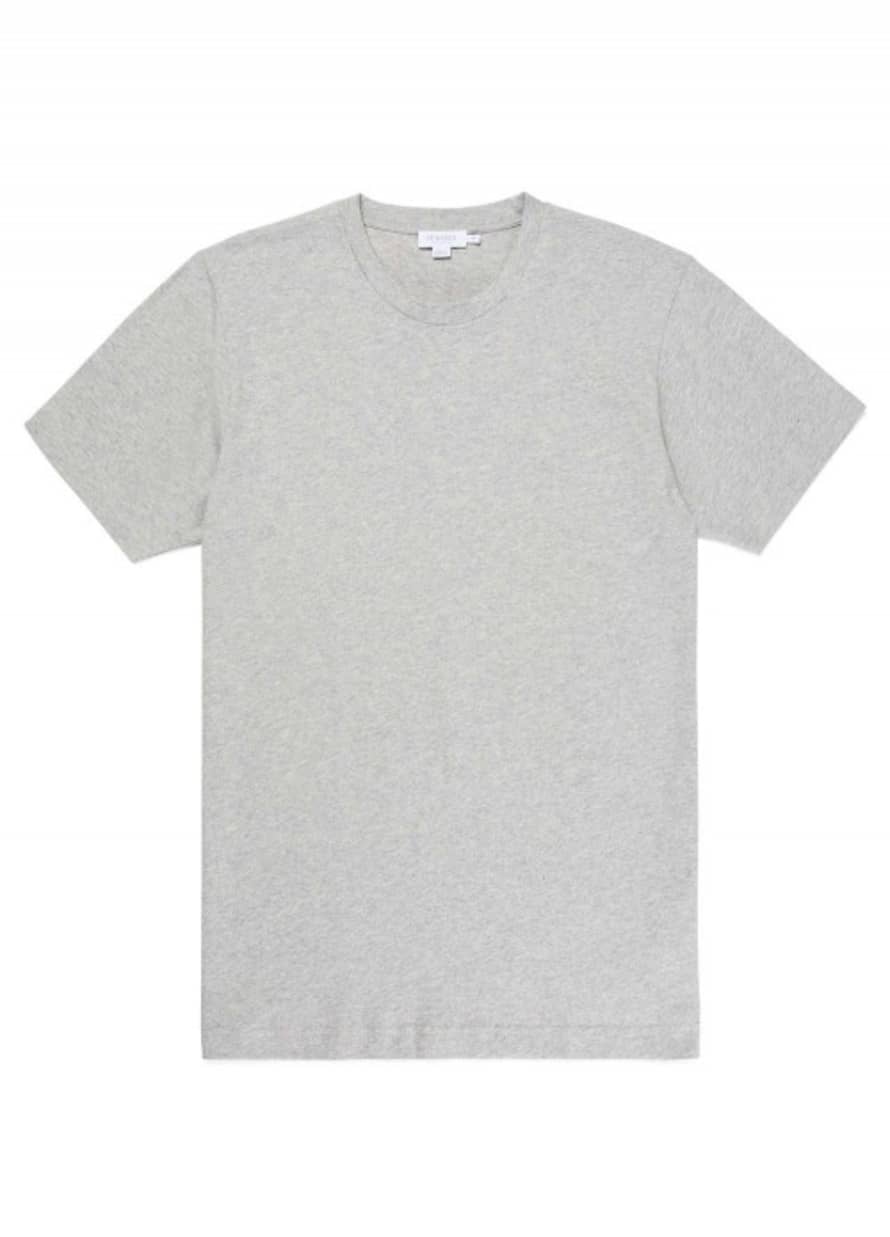 Sunspel Organic Riviera Tee - Grey Melange