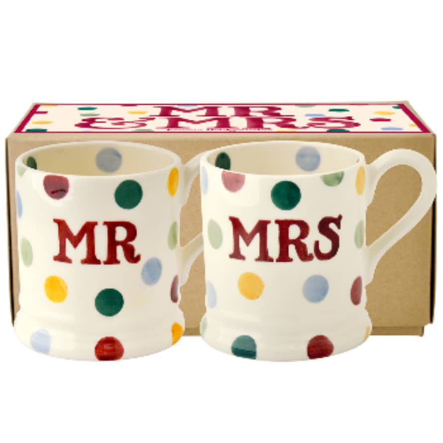 Emma Bridgewater Polka Dot Mr & Mrs Mugs