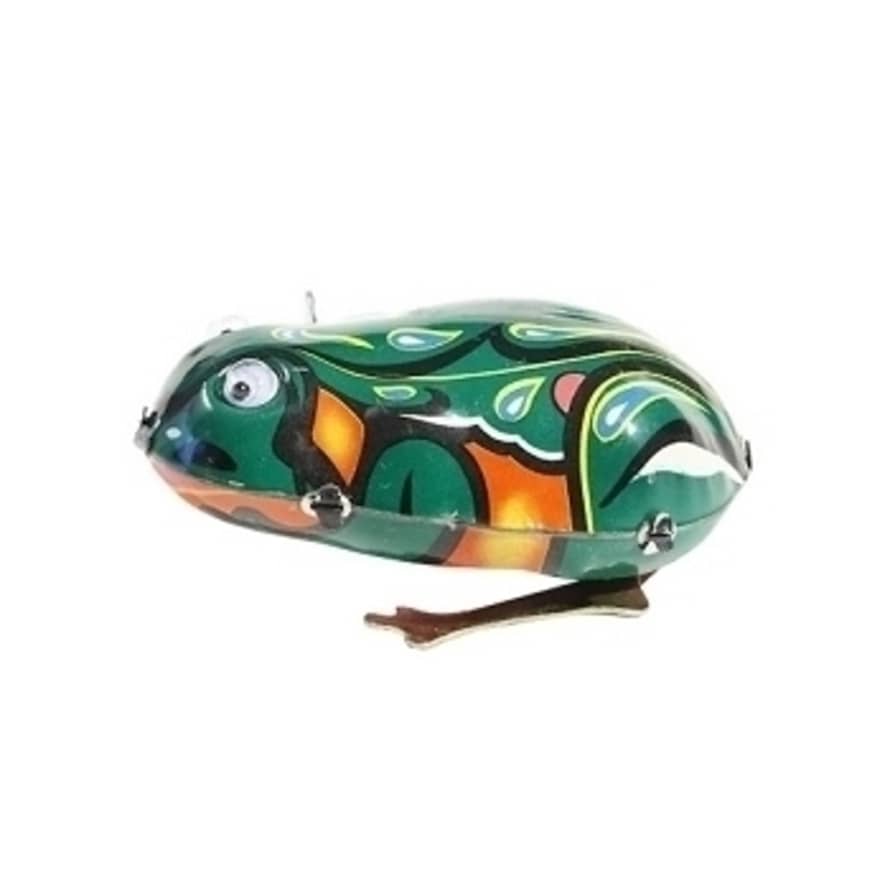 Bass et bass Jumping Frog with Key Collectible Vintage Toy
