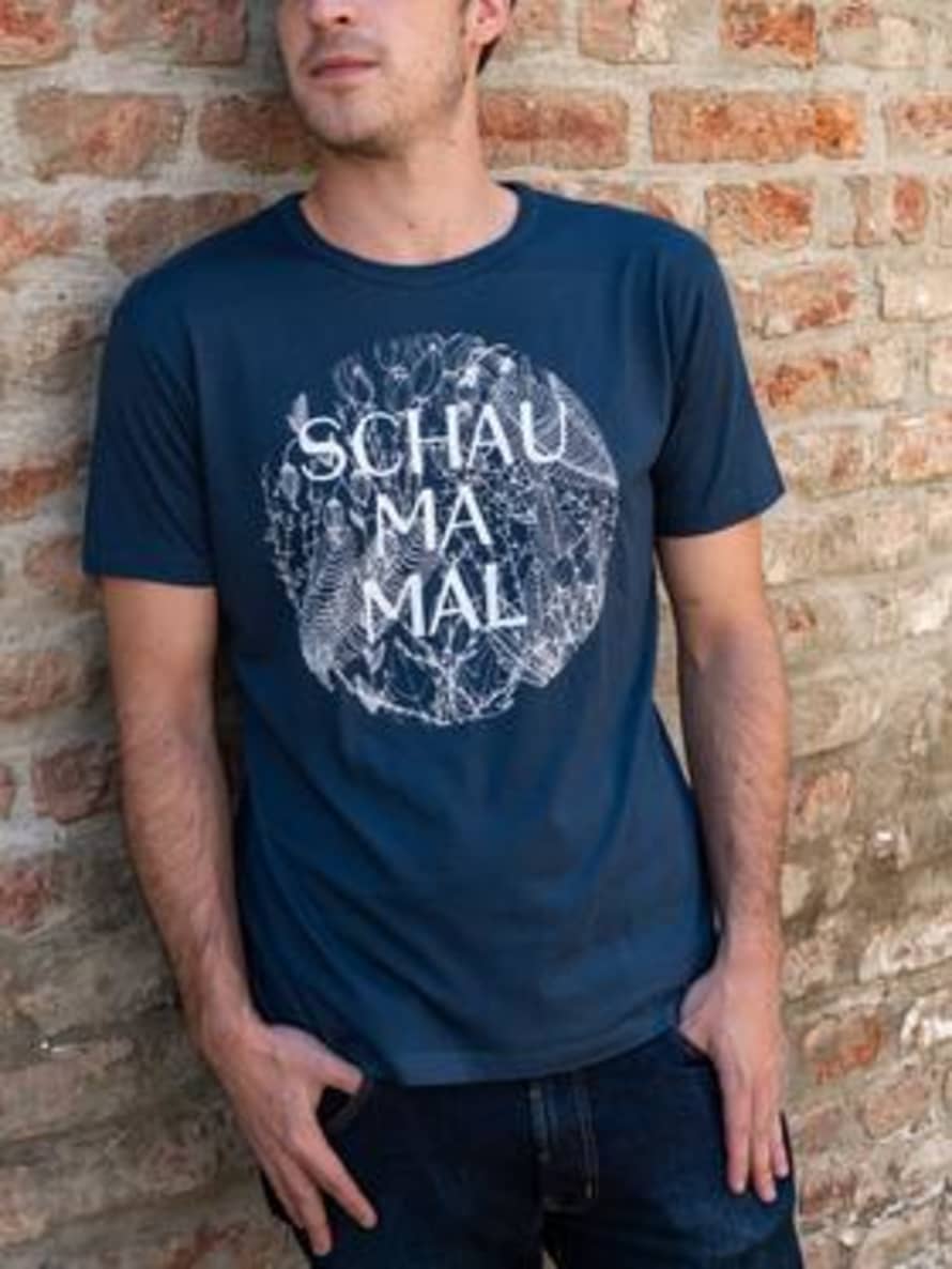 Loretta Cosima "Schau ma mal" T Shirt denim blue