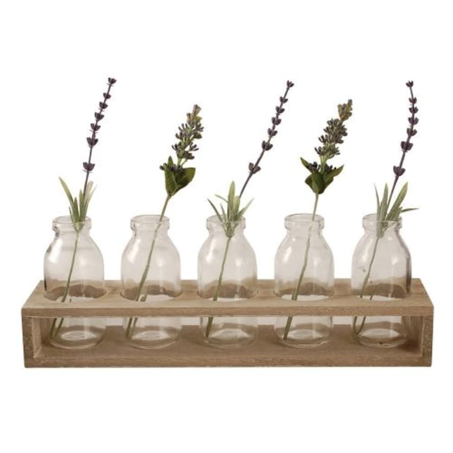 Grand Illusions Wooden Tray with 5 Bottles