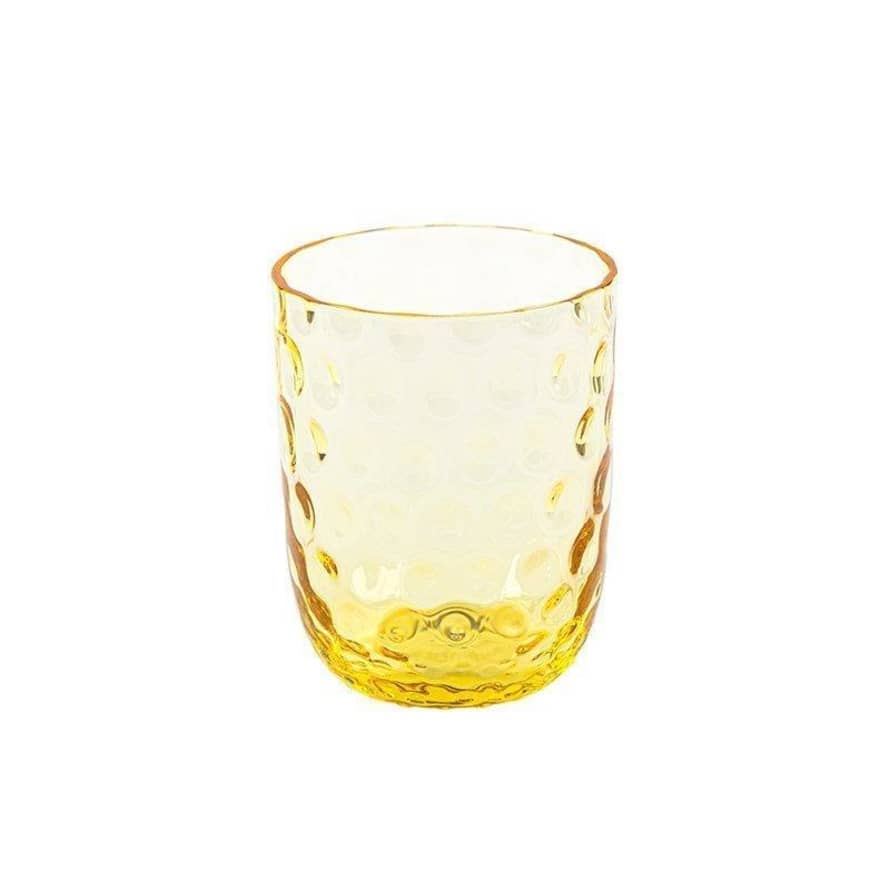 Kodanska 250ml Yellow Small Drops Danish Summer Tumbler Water Glass