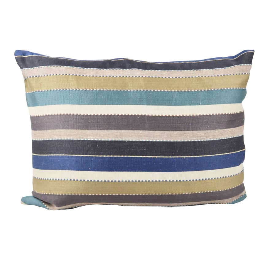 Black Bough Heavy Stripe Rectangular Cushion