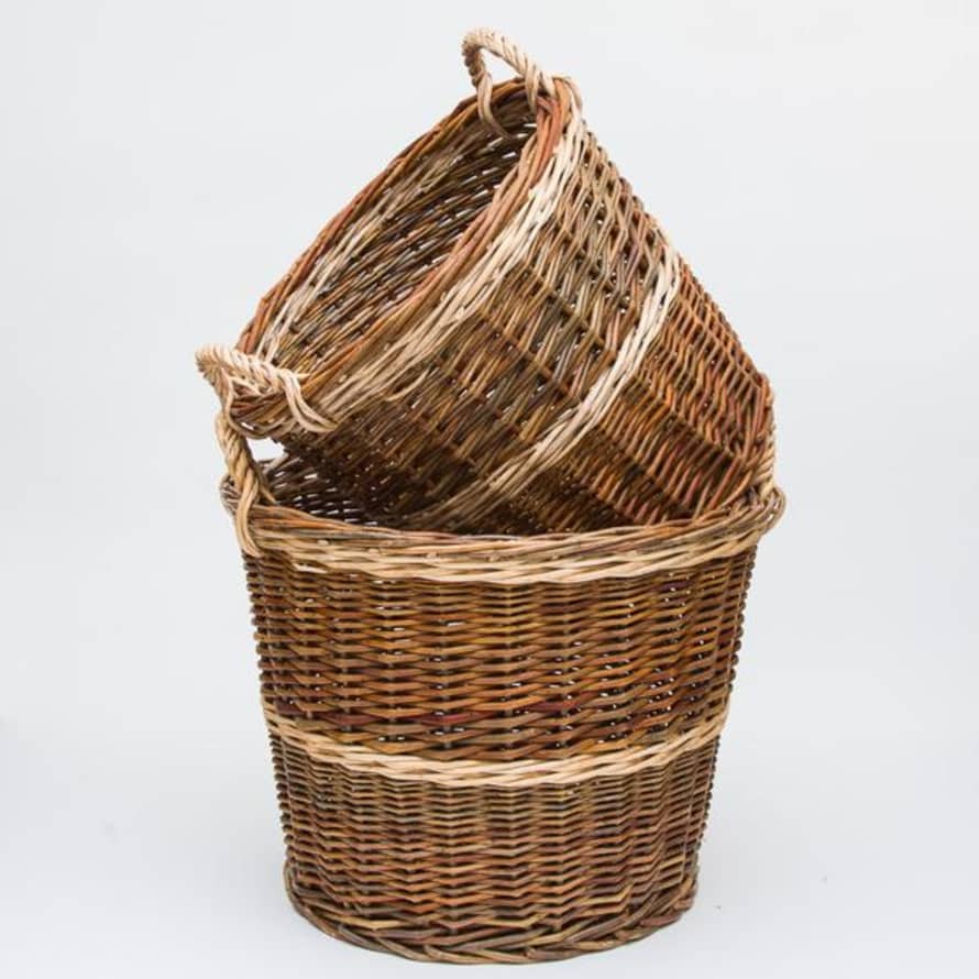 Travelling Basket Medium Rustic Willow Log Basket