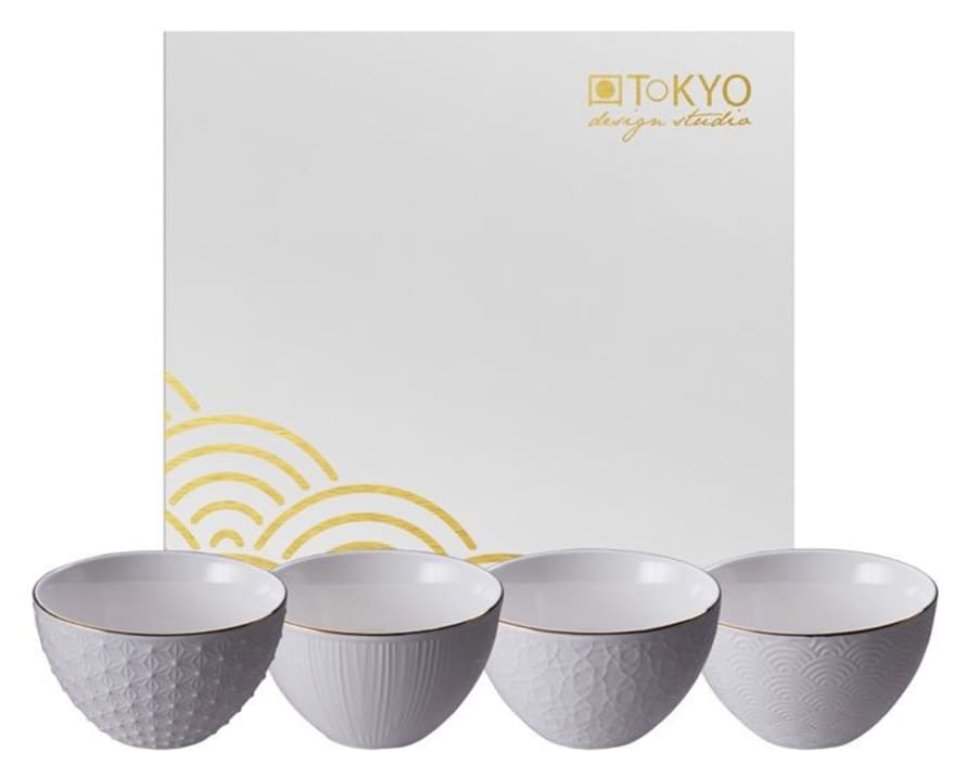 Tokyo Design Studio 350ml Bowl Nippon White - Set of 4