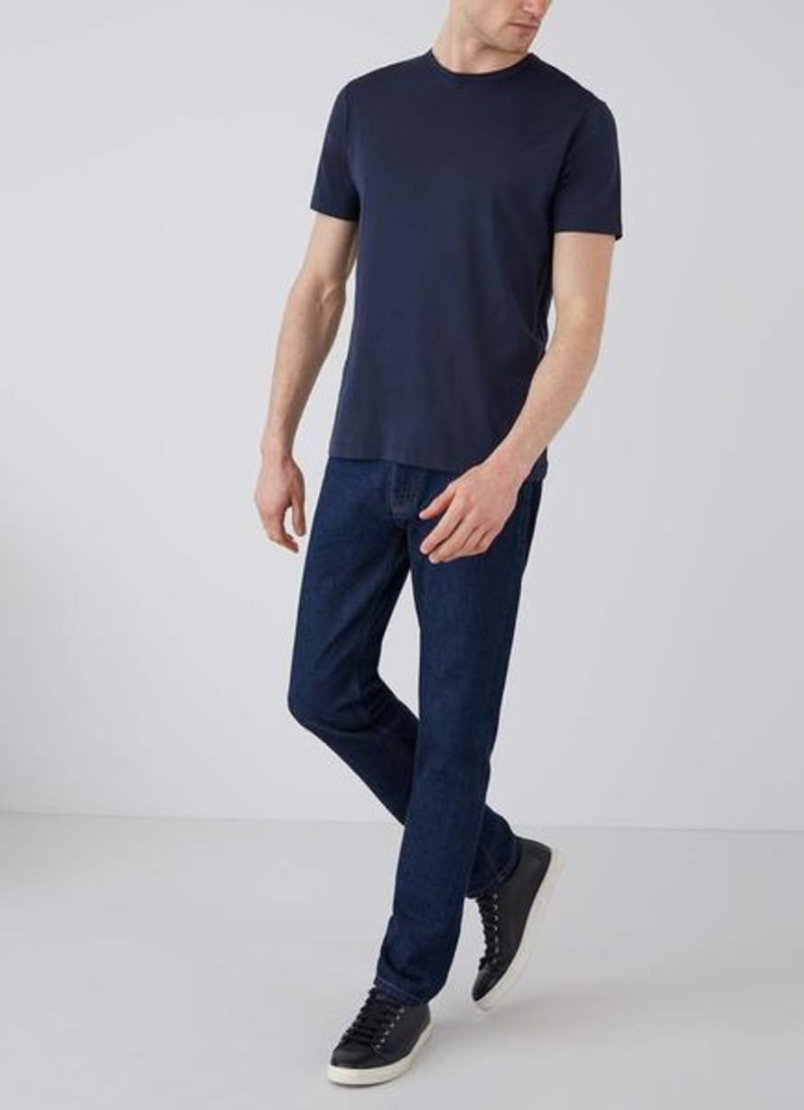 Sunspel Navy Classic Crew Neck T Shirt