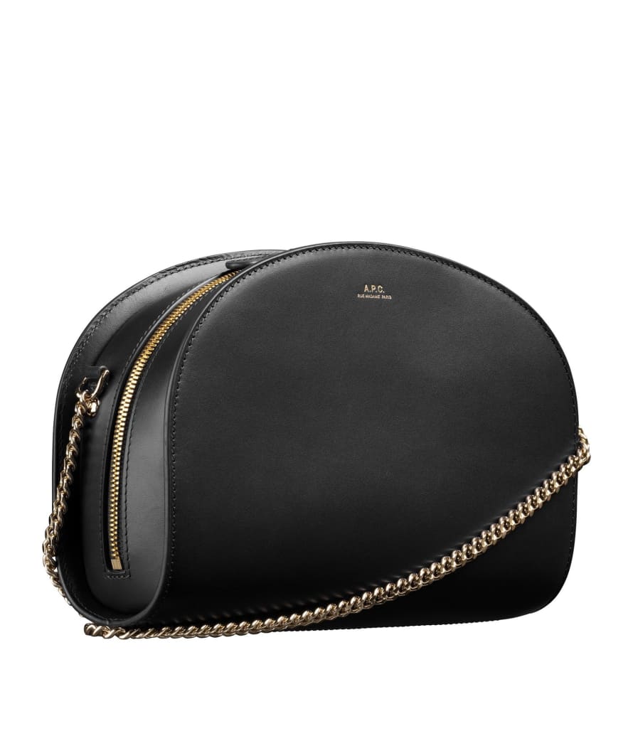 A.P.C. Black Demi Lune Bag with Chain