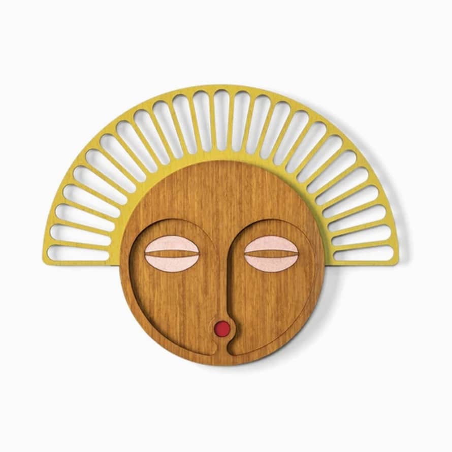 Umasqu Small Wooden Y23 Modern African Mask