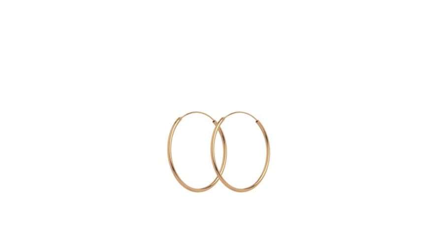 Pernille Corydon 2cm Gold Plain Hoops