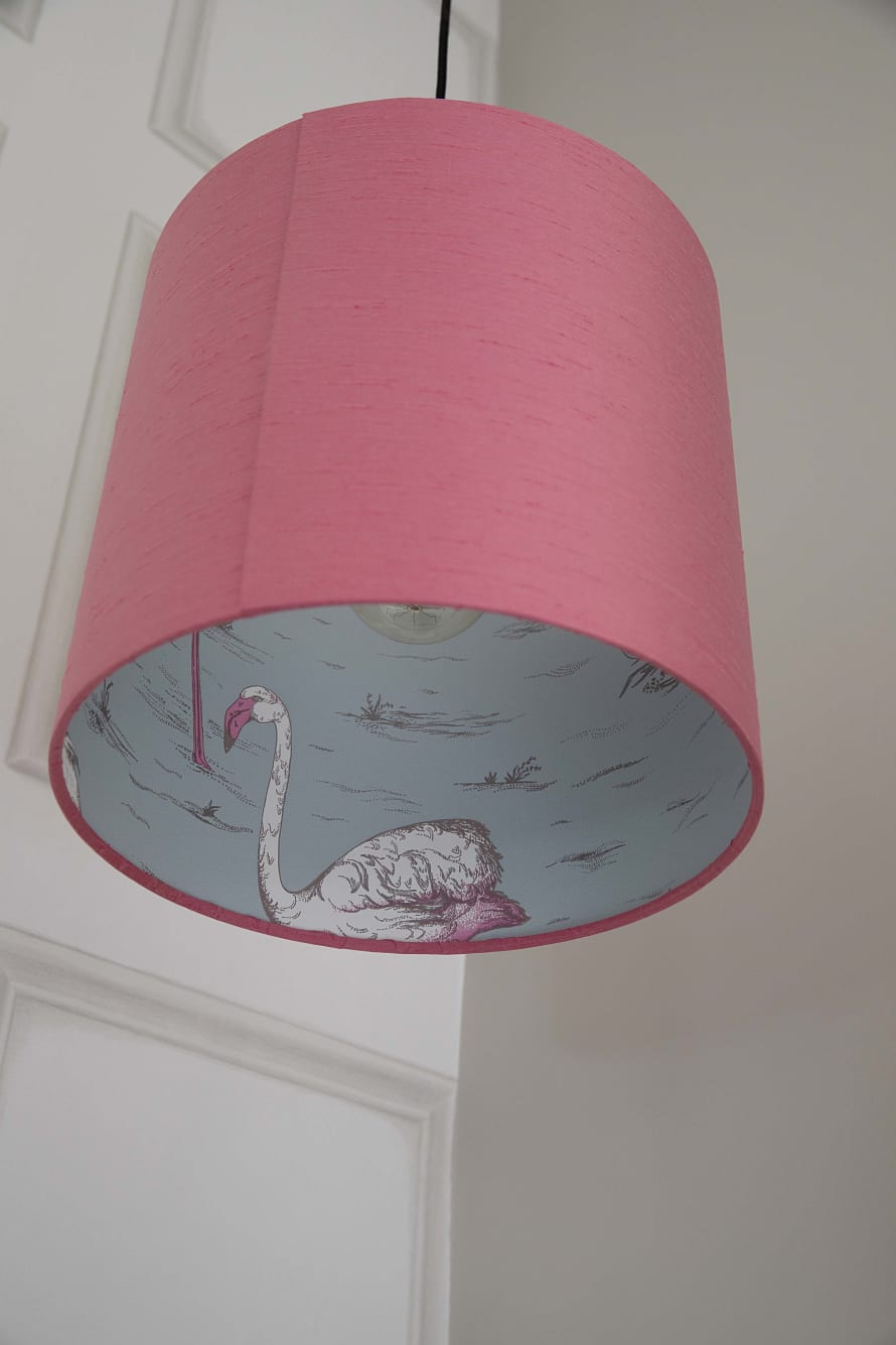 Grace and Grey 40cm Silk Flamingo Hand Rolled Shade