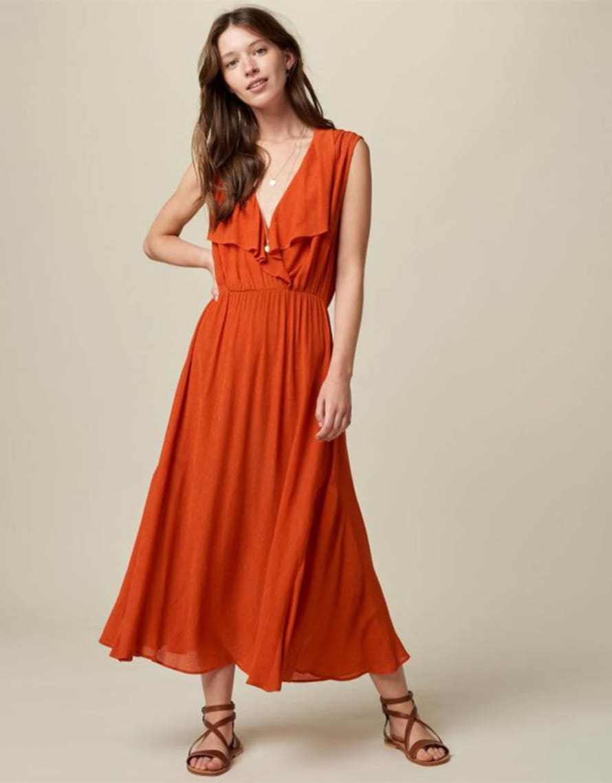 Sessun Mandarin Red Mira Dress