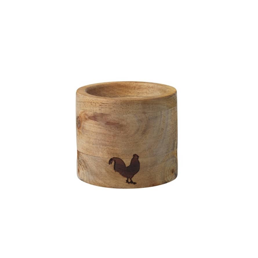 Scottie & Russell Wooden egg cup with spoon CHICKEN