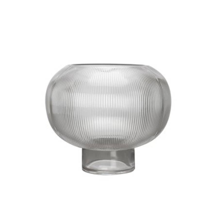 ByOn Glass Ripple Sphere Vase