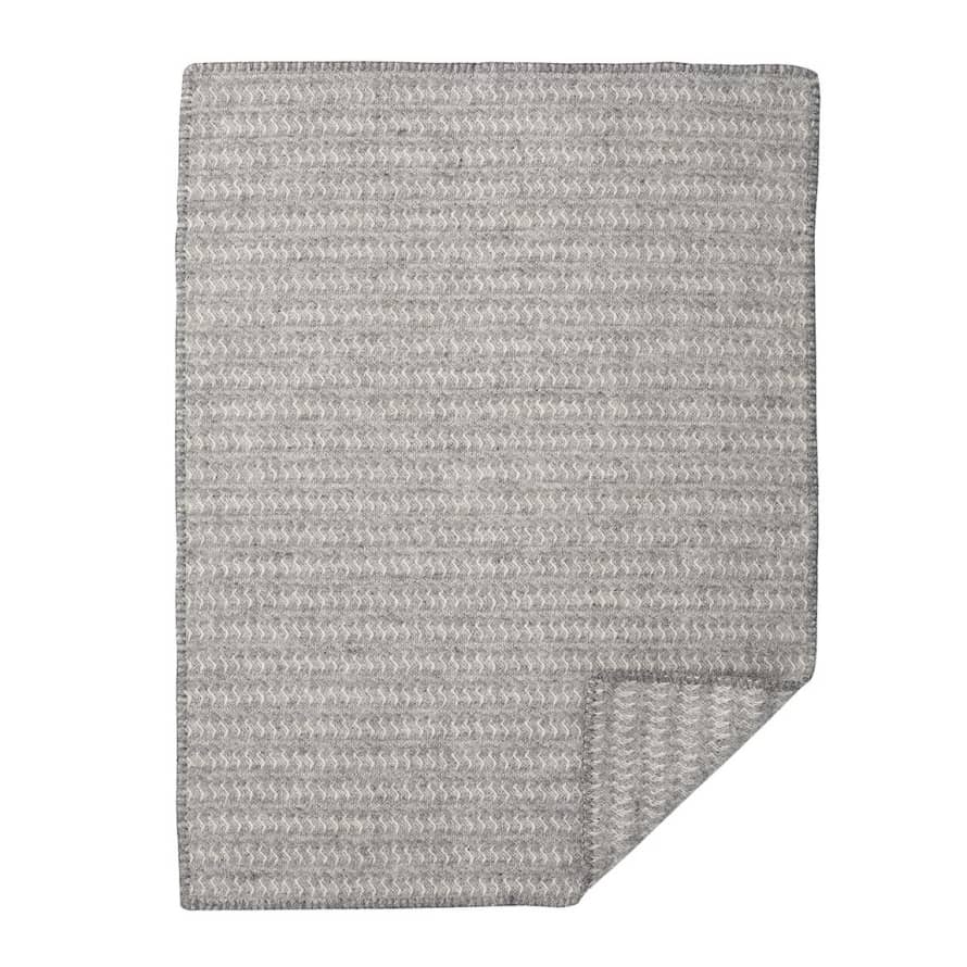 Klippan Yllefabrik Light Gray Wool Sumba Baby Blanket