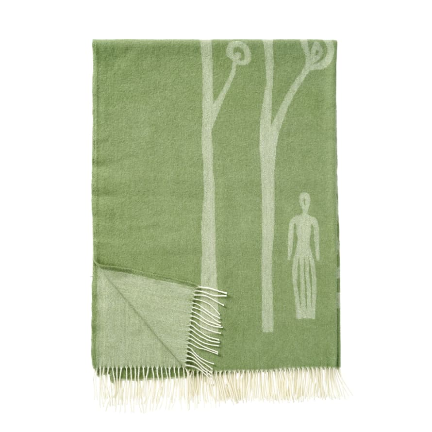 Klippan Yllefabrik 130 x 200cm Green In The Woods Premium Wool Blanket