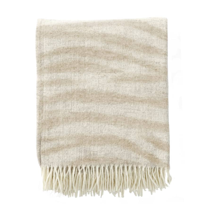 Klippan Yllefabrik 130 x 180cm Sand Savannah Wool Premium Blanket