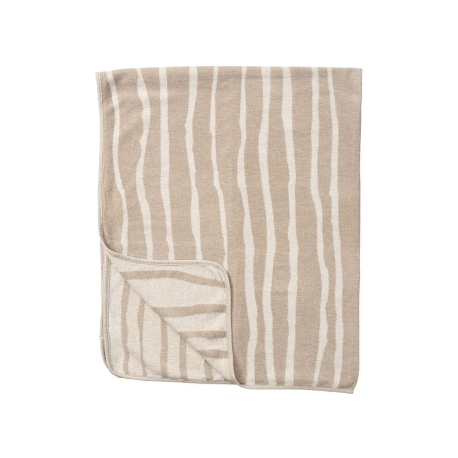 Klippan Yllefabrik Beige Organic Cotton Felt Bamboo Blanket