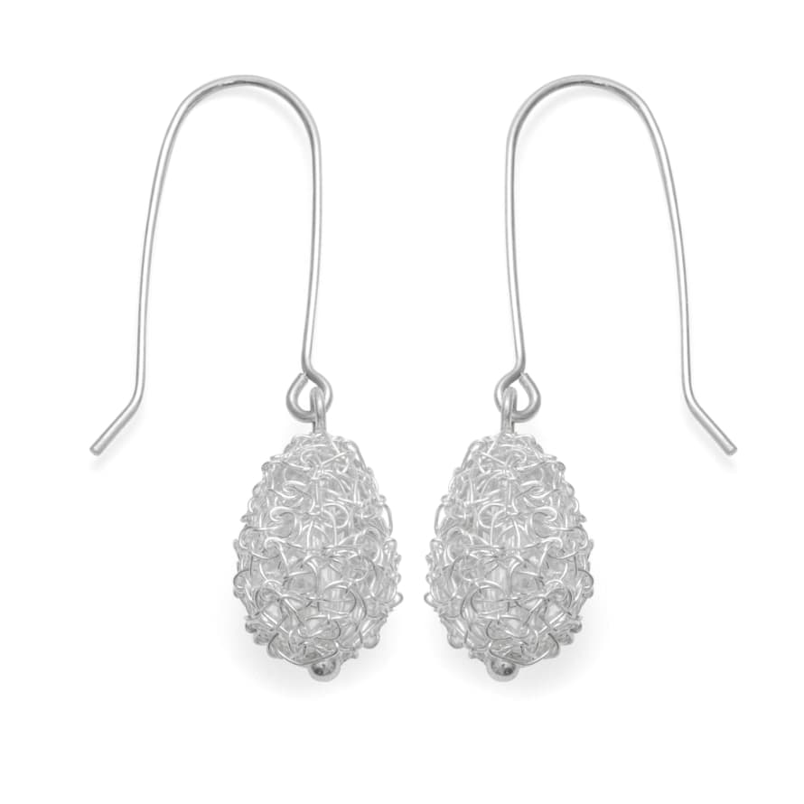 Just Trade  Silver Cristabel Pear Drop Earrings