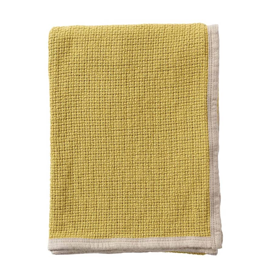 Klippan Yllefabrik 125 x 170cm Yellow Decor Cotton Plaid