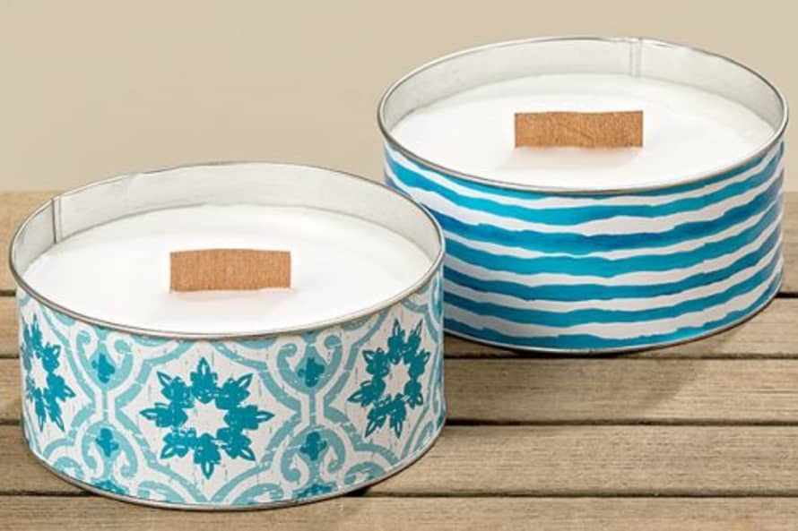 Boltze Citronella Turquoise Tin Candle