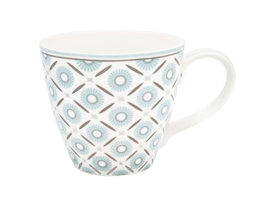 Green Gate Mug with Handle Alva White