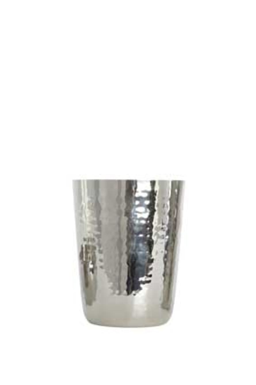 House Doctor Silver Metal Toothbrush Tumbler