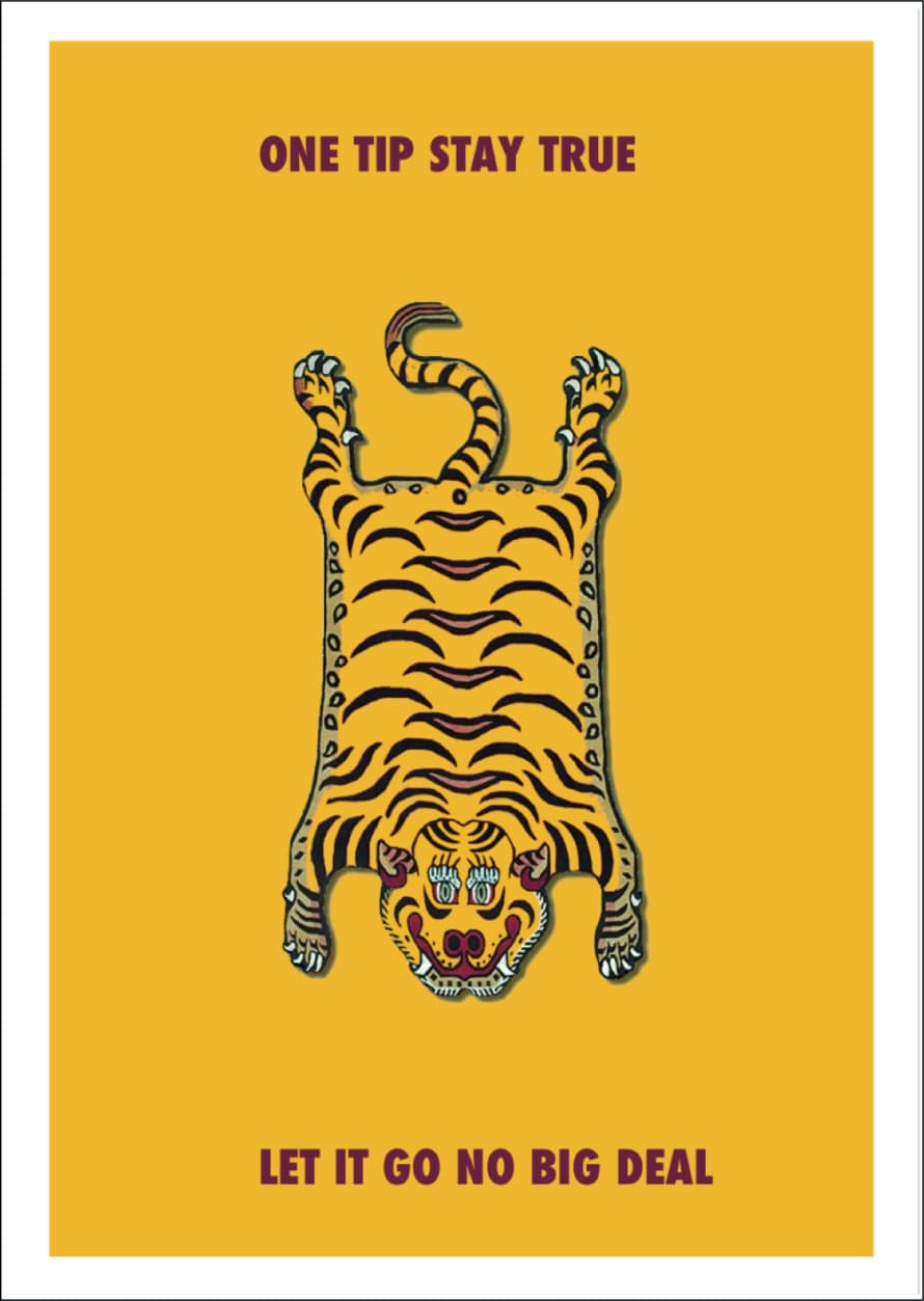 Goodbond A3 Yellow Tiger Carpet Print