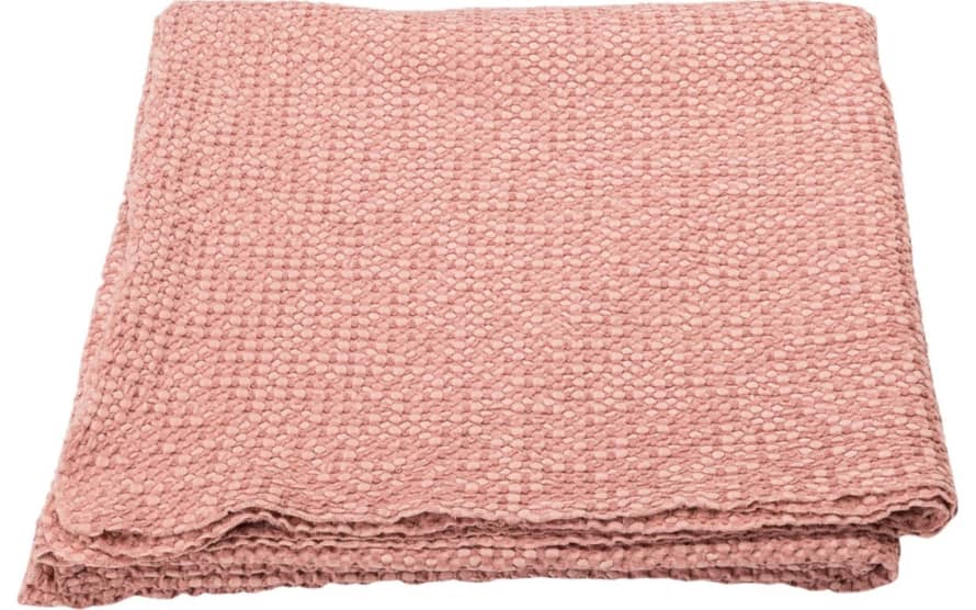 David Fussenegger Large Rose Cotton Waffle Vigo Bedcover Blanket