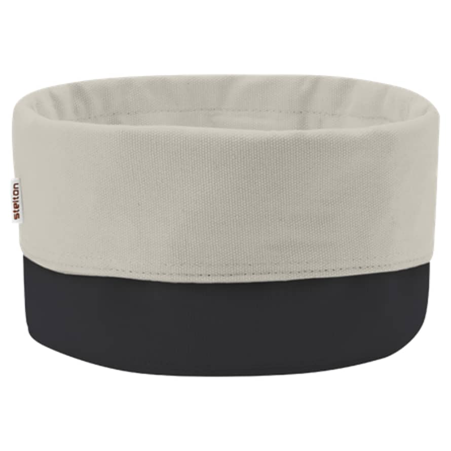 Stelton Large Black and Sand Cotton Bread Bag