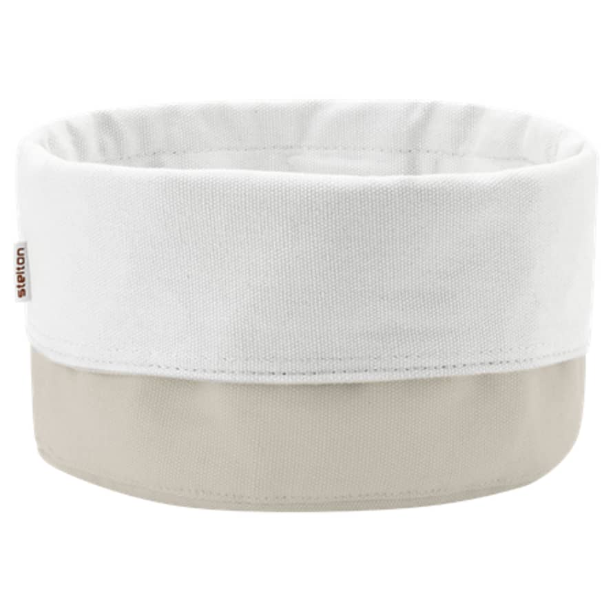 Stelton Large White and Sand Cotton Bread Bag