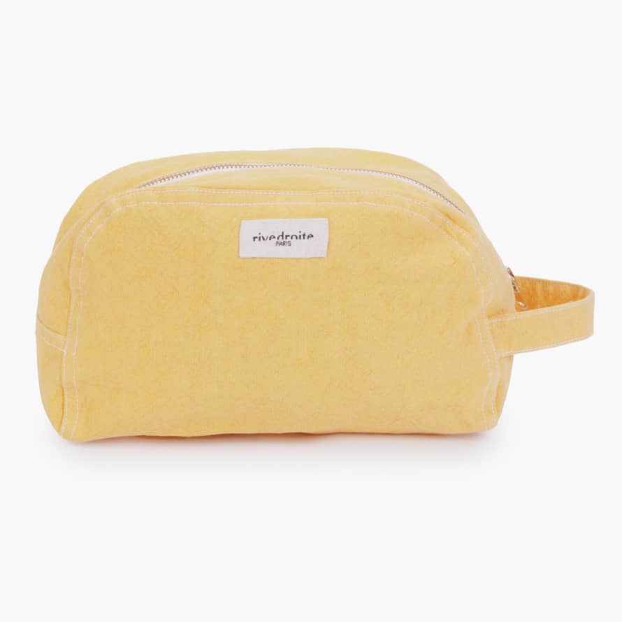 Rive Droite Paris Hermel Toiletry Bag in Recycled Cotton - Yellow