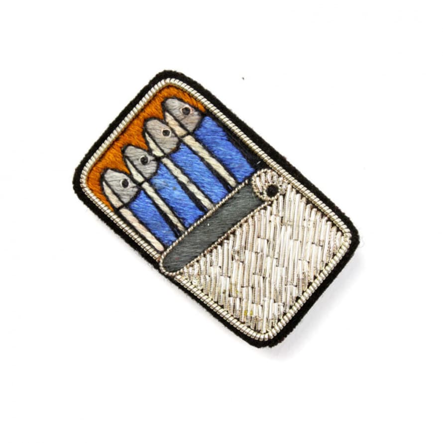 Macon & Lesquoy Sardine Tin Brooch