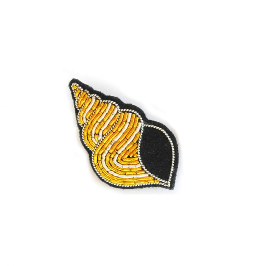 Macon & Lesquoy Black Yellow Whelk Brooch 