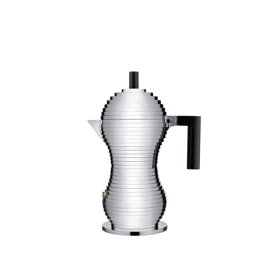 Alessi 6 Cup Black Pulcina Espresso Coffee Maker