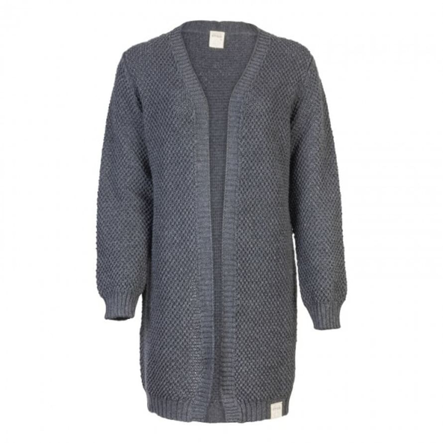 Stapelgoed Long Cosy Grey Cardigan Tjanne 