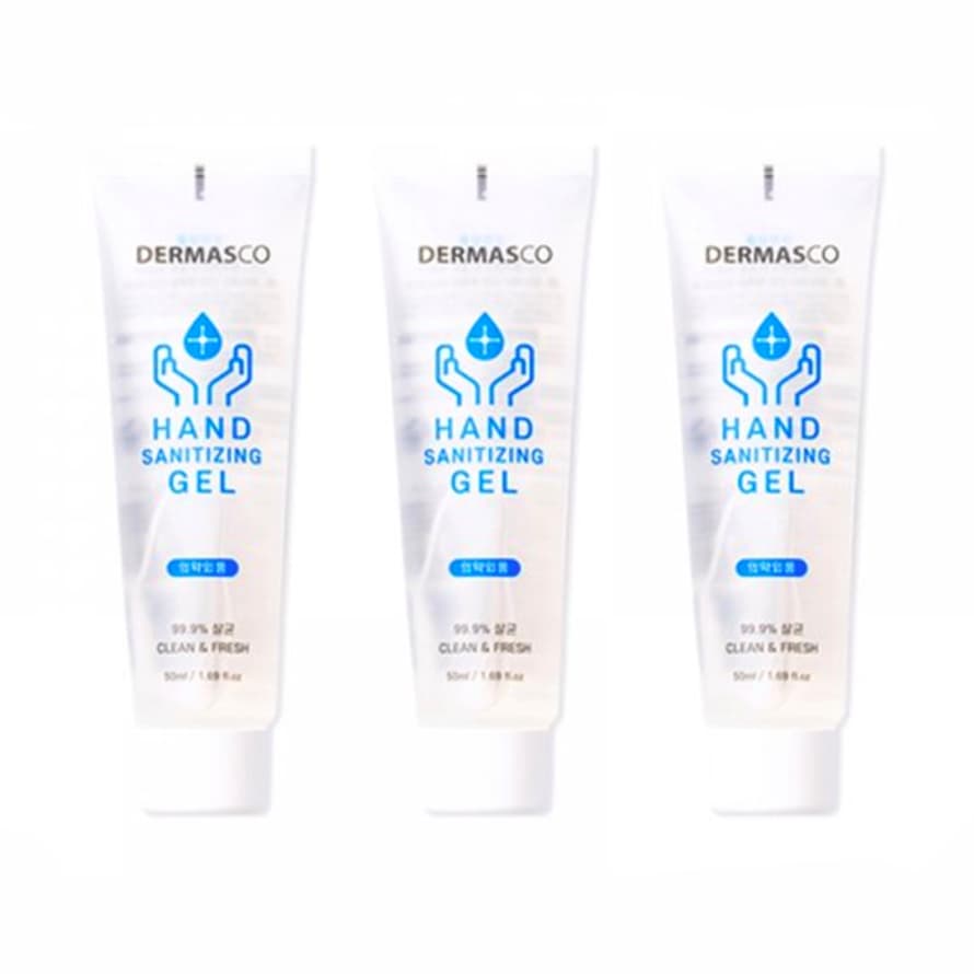 DERMASCO Set of 3 Travel Size Hand Sanitiser Gel 50ml each