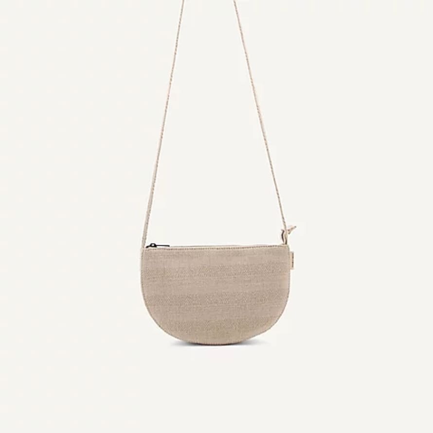 Monk & Anna Linen Farou Half Moon Bag