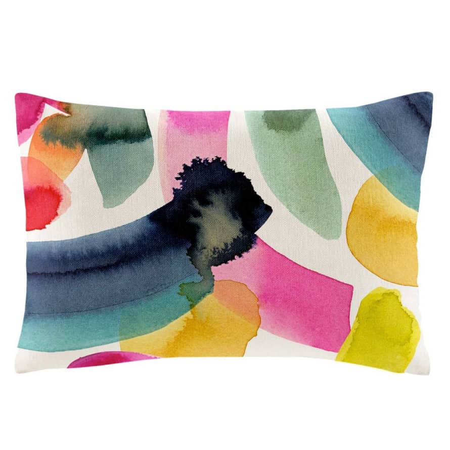 Bluebellgray Pedro Watercolour Marks Cushion