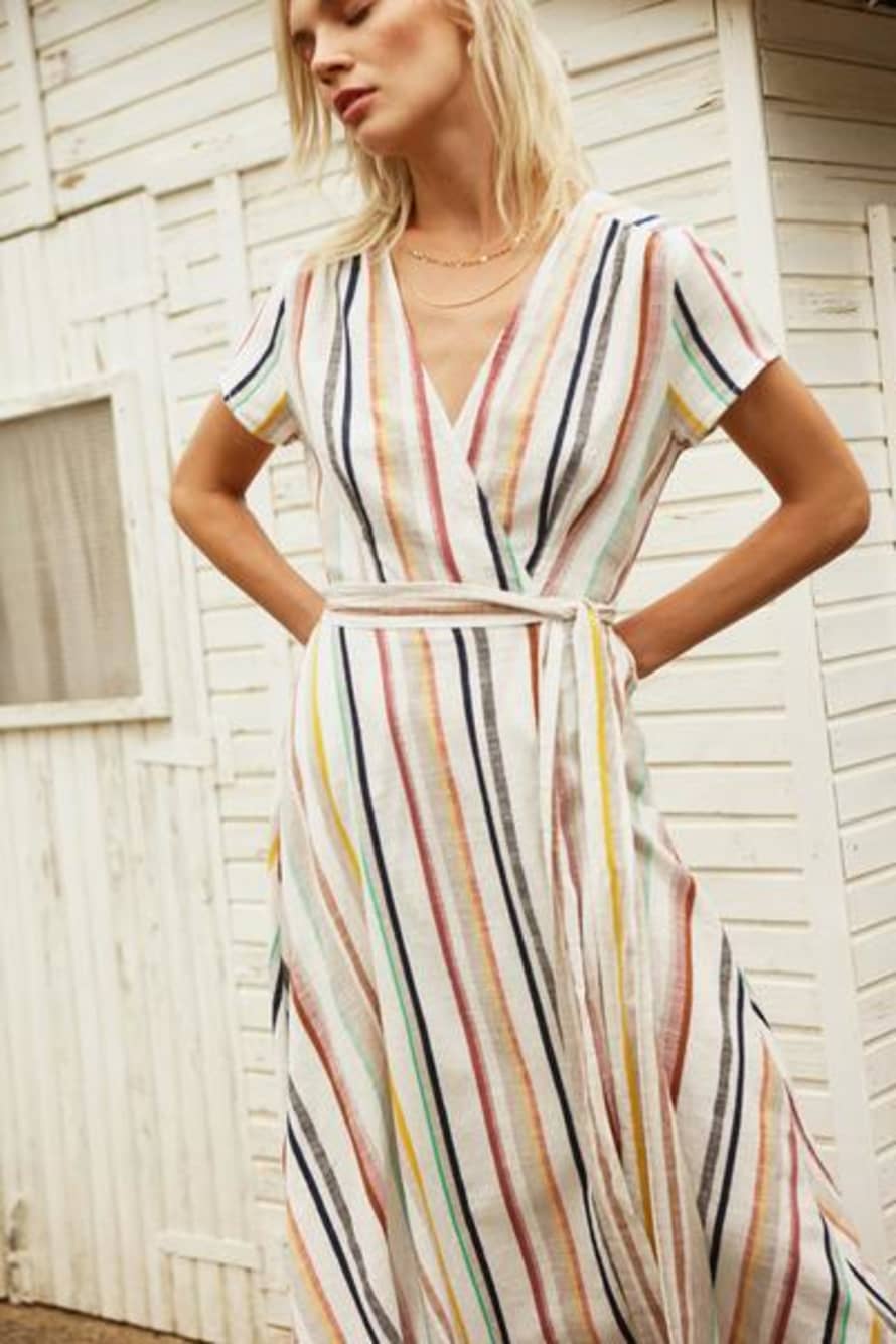 Trouva: Designers Society Multi Stripe Wrap Dress