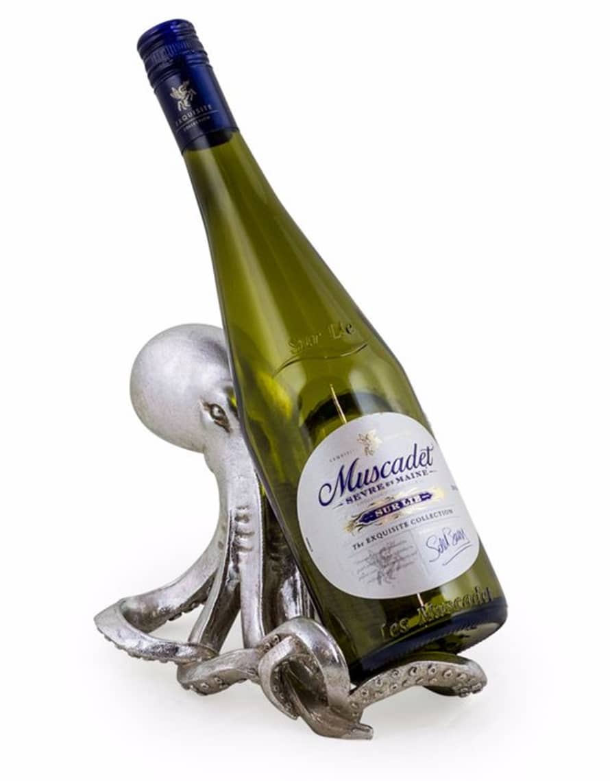 MOR Interiors Silver Resin Octopus Wine Holder