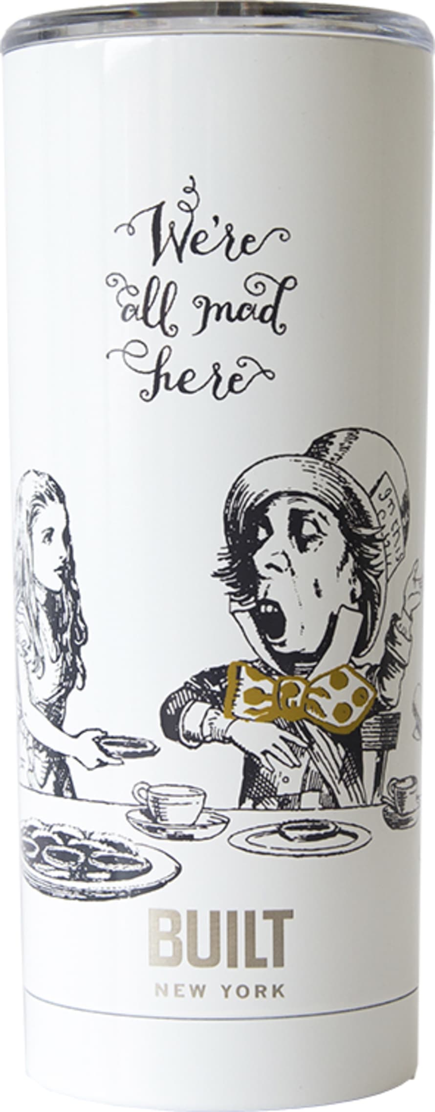 Built New York V&A Double Walled Stainless Steel Water Travel Mug Alice in Wonderland 590ml