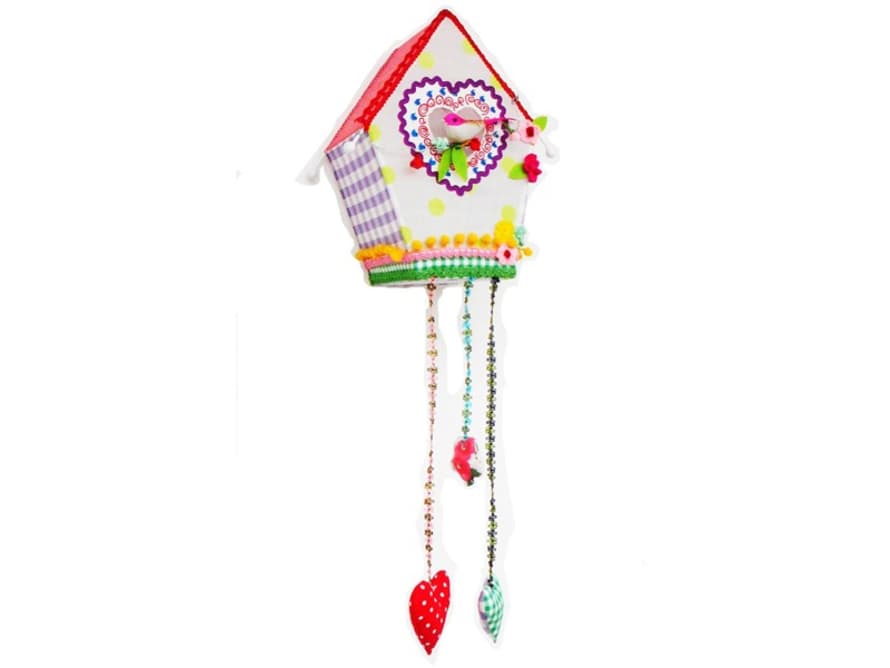 Taj Wood Scherer Colorful Wall Lamp Heart to Heart Birdhouse