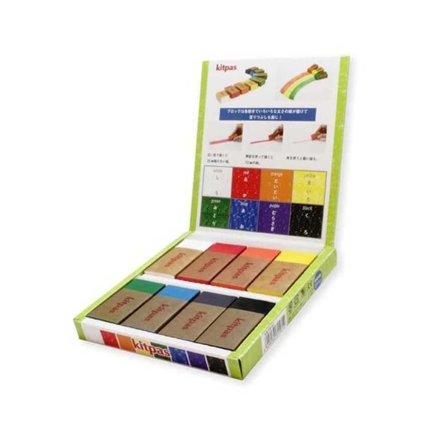 Kitpas Medium Block Crayons 8 Colours