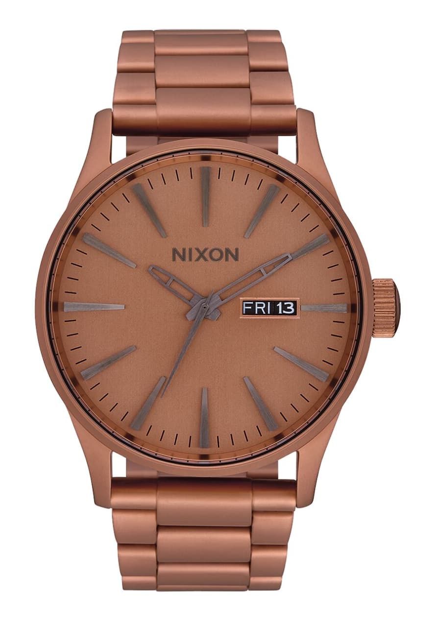 Nixon Matte Copper and Gunmetal Sentry Watch