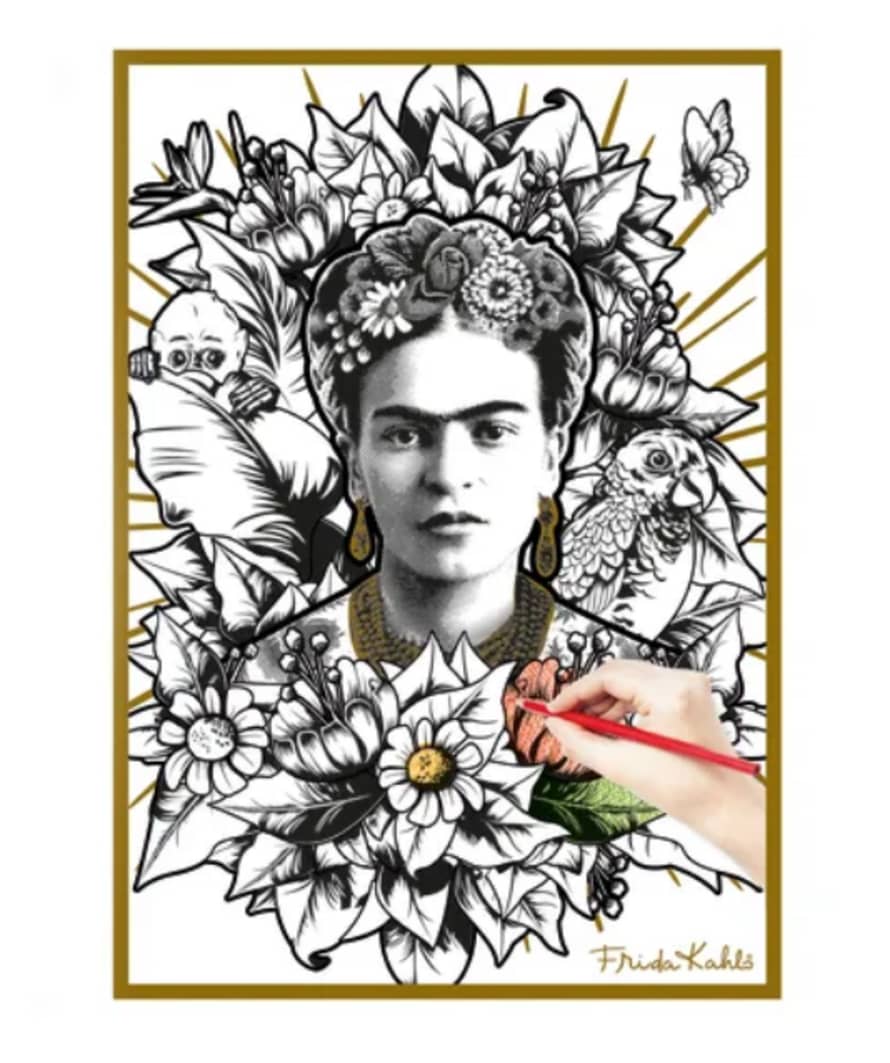 Temerity Jones Frida Kahlo Colour In Poster